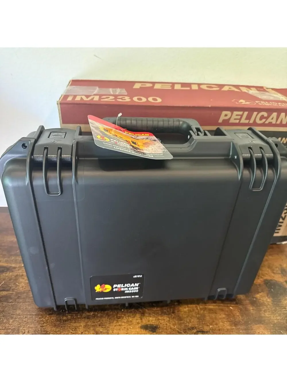 Pelican IM2300 Storm Case NEW Never Used Black w/ Custom CNC Foam Insert